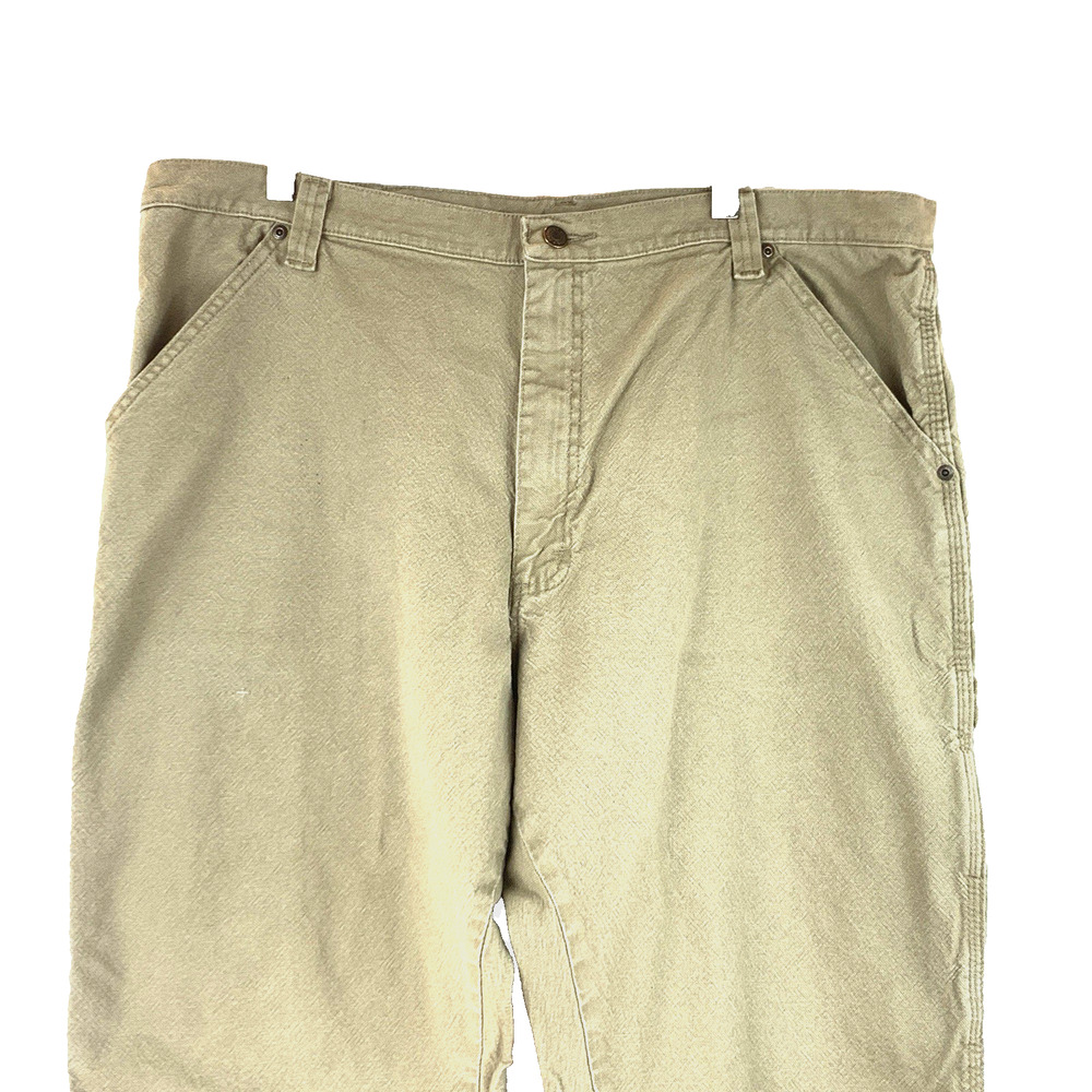 Wrangler‎ Work Pants Mens 40x30 Beige Green Jeans Cargo Hammer Strap Pockets - Picture 2 of 11